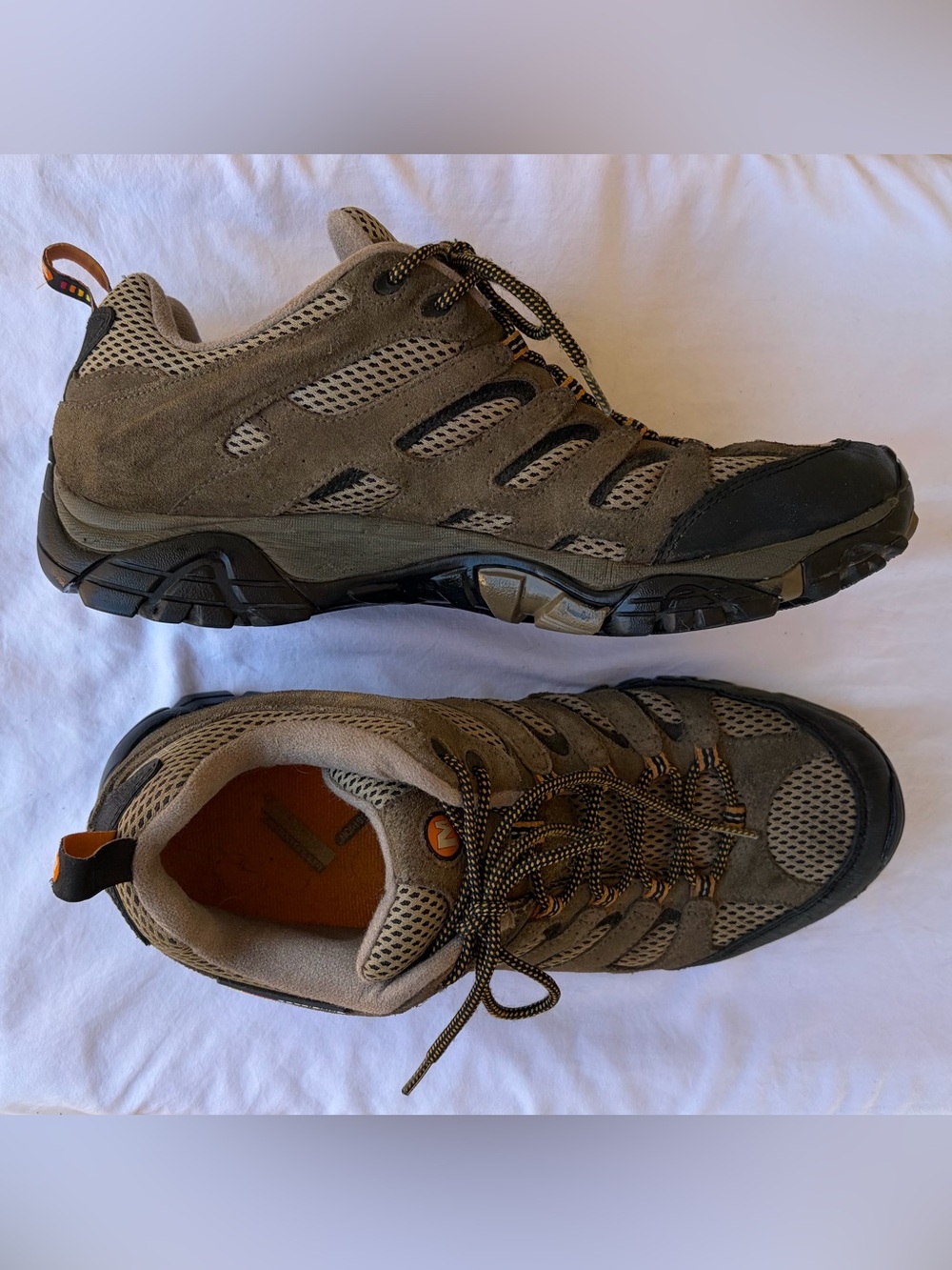 Merrell Men's Moab Hiking Shoes Vibram Walnut Sz 13